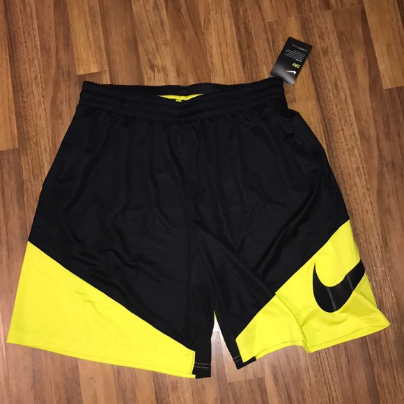 black yellow nike shorts